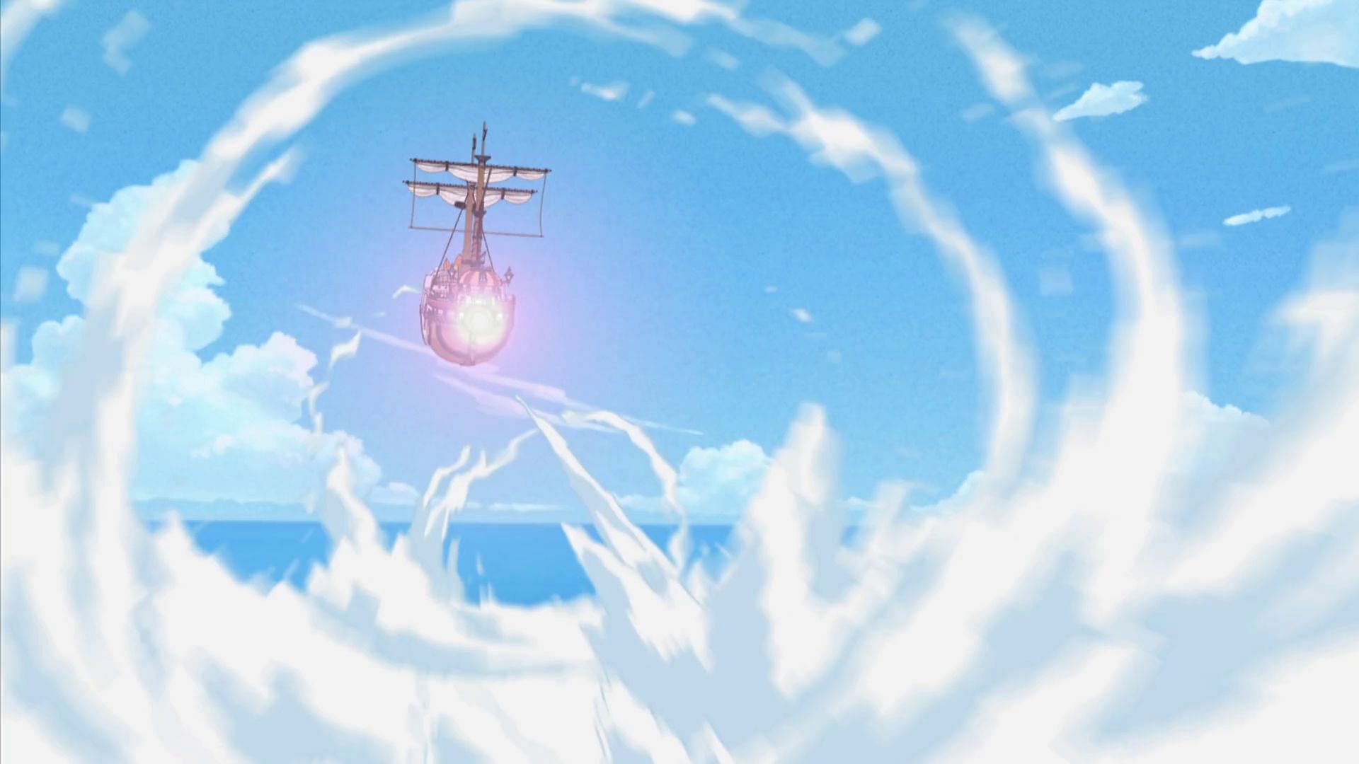 The Thousand Sunny using the Coup de Burst as seen in the series' anime (Image via Toei Animation)
